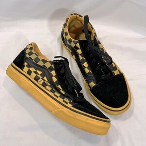 Vans—Kids Black & Yellow Checked